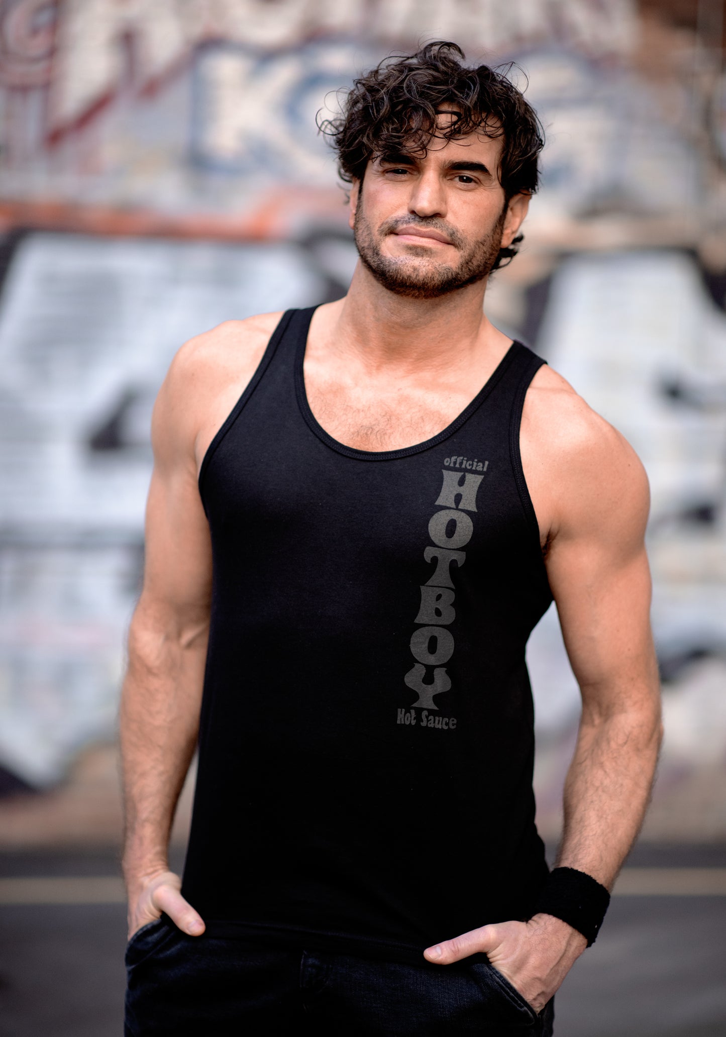 HOTBOY TANK-BLACK ON BLACK VERTICAL 🆕
